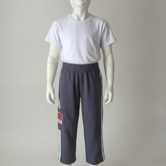 Calça Microstyl do uniforme do Colégio Parthenon, vista de frente